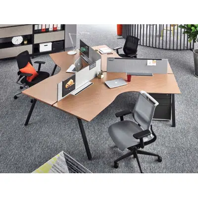 obraz dla KOKUYO Office Workstation ARCH V-Shape Table