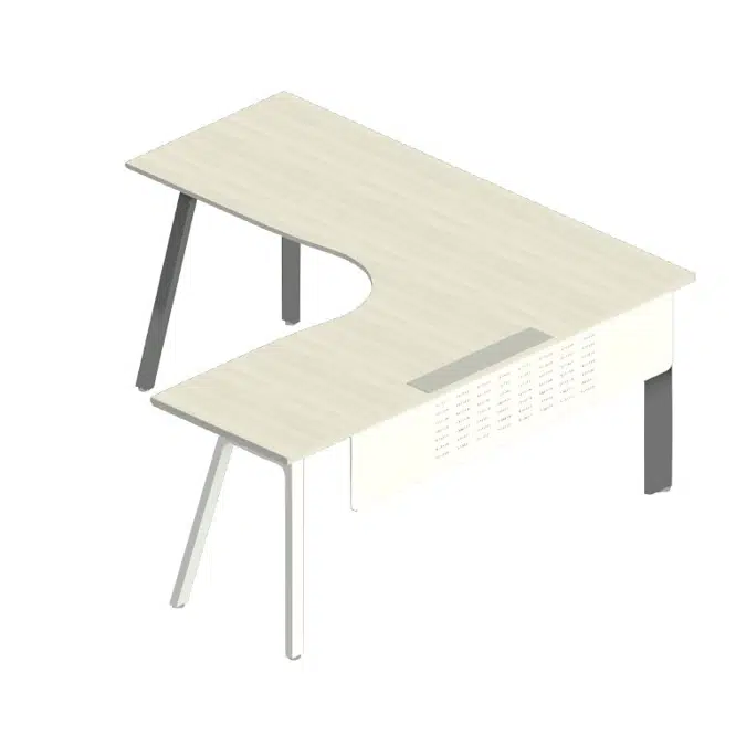 KOKUYO Office Workstation ARCH L-Shaped Table