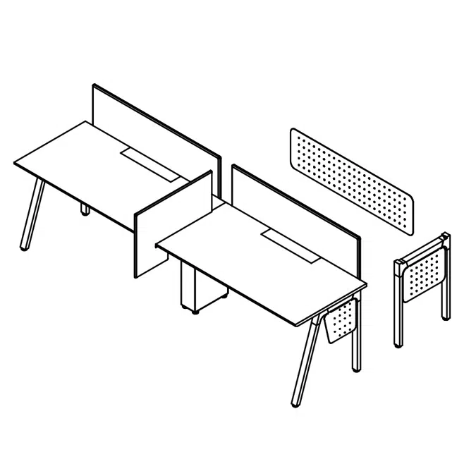 KOKUYO Office Workstation ARCH Single Faced Table