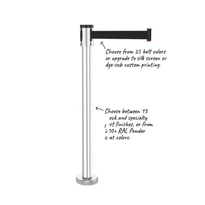 Fully Customizable Premium 15' Belt RETRACTA-BELT® Magnetic Stanchions