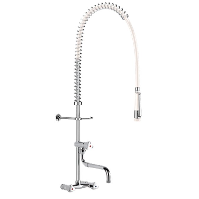 G6432 
Wall-mounted white pre-rinse set with mixer