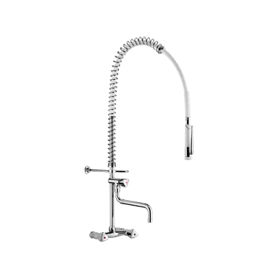 изображение для G6432 Wall-mounted pre-rinse set with mixer and telescopic spout