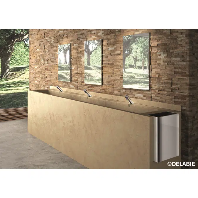510461S Wall-mounted 304 stainless steel bin, 25 litres