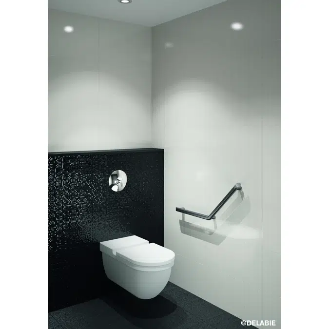 511983C Be-line® anthracite angled grab bar 135°, 220 x 220mm