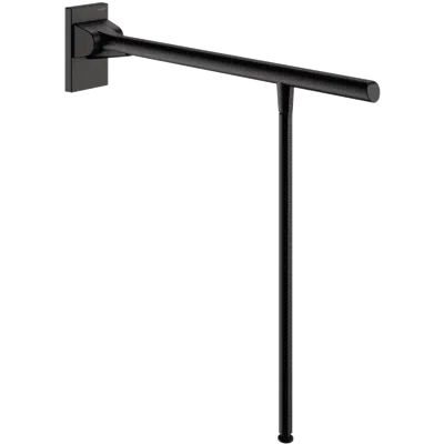 511963BK Be-Line drop-down support rail with leg, L. 850mm, matte black