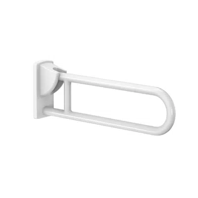 5160N White anti-bacterial Nylon drop-down rail, L. 650mm