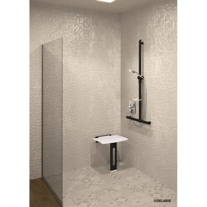 511930BK Be-line lift-up shower seat with leg