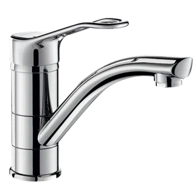 2510 Mechanical sink mixer with swivelling spout