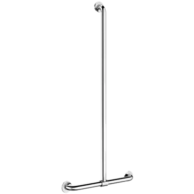kuva kohteelle 5441P T-shaped stainless steel grab bar with sliding vertical bar, bright