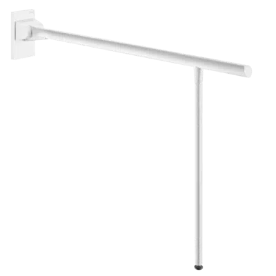 511963W Be-Line drop-down support rail with leg, L. 850mm, white