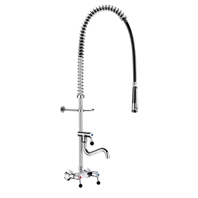 5634 Wall mounted black pre rinse set with mixer
