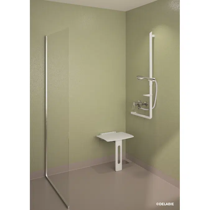 511972C Be-line L-shaped grab bar, anthracite, H. 1,000mm