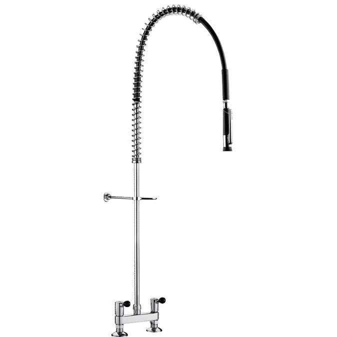 5680UK Twin hole pre-rinse set with mixer