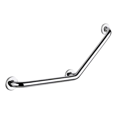 5082P Angled stainless steel grab bar 135°, bright, 400 x 400mm