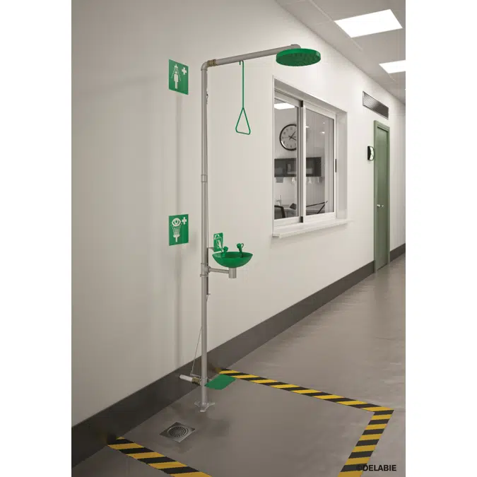 9108 Wall-mounted safety shower