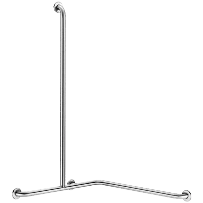 Imagem para 5481DP2 Angled shower grab bar with vertical bar}