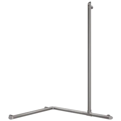 511949C Be-line® corner grab bar with sliding vertical rail