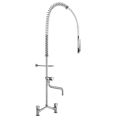 G6532 Twin hole pre-rinse set with mixer图像