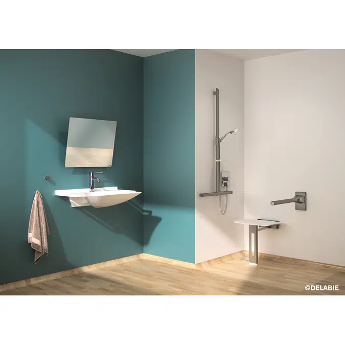 510202BK Tilting mirror with handle