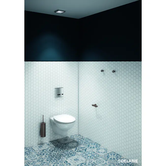 4051C Be-Line® wall-mounted toilet brush set with lid