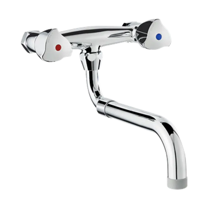 G6679 
Wall-mounted twin hole mixer with telescopic spout