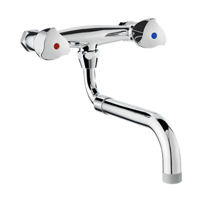 Image for G6679 
Wall-mounted twin hole mixer with telescopic spout