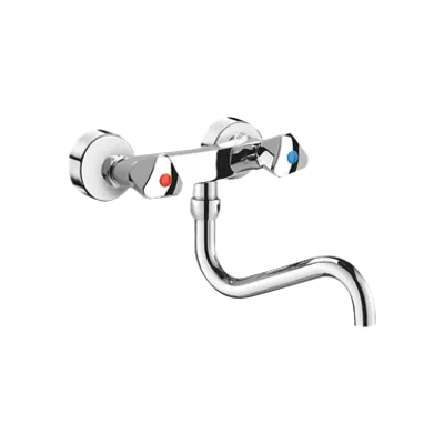 5445T2S Wall-mounted mechanical sink mixer