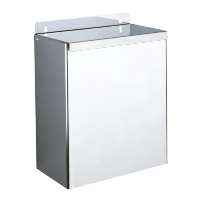 462 Wall-mounted stainless steel bin with lid, 13 litres