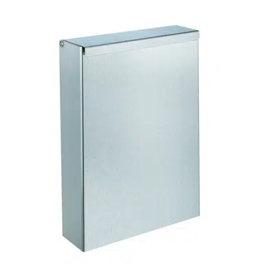 465S Wall-mounted stainless steel bin with cover, 4.5 litres