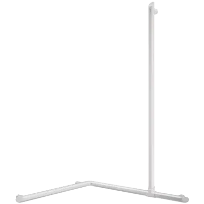 511949W Be-line® corner grab bar with sliding vertical rail