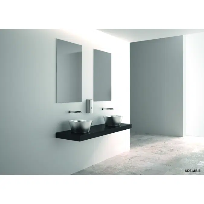 3459 Rectangular stainless steel mirror, H. 1000mm