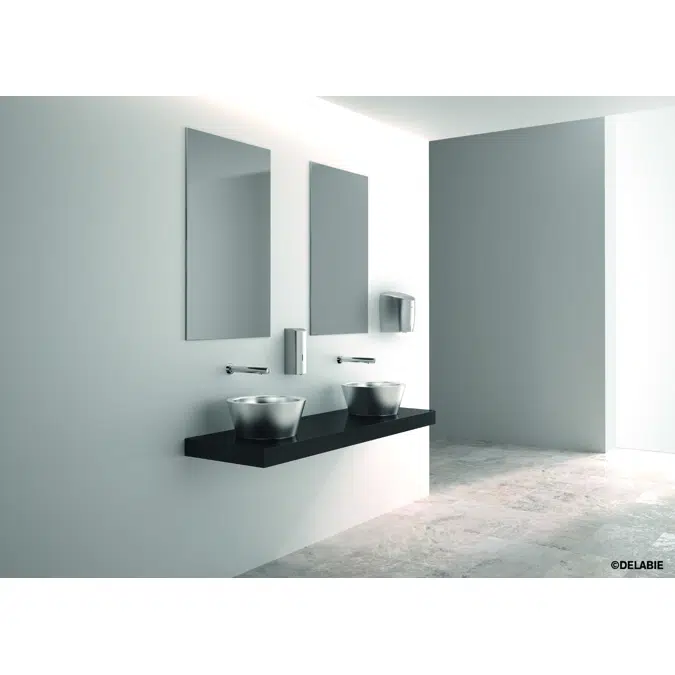 3459 Rectangular stainless steel mirror, H. 1000mm