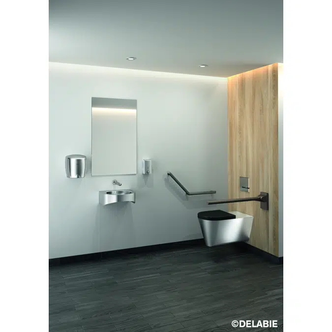 3459 Rectangular stainless steel mirror, H. 1000mm