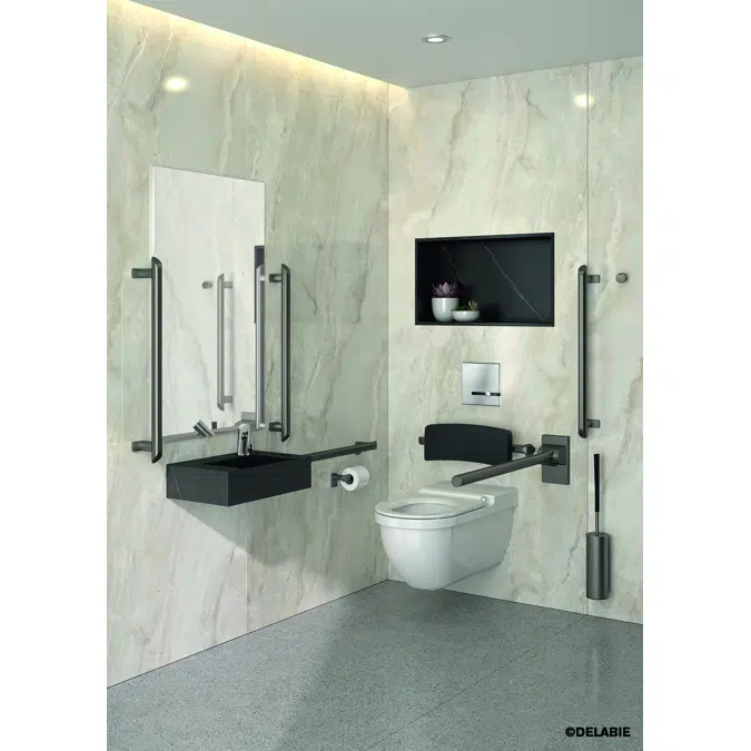 3459 Rectangular stainless steel mirror, H. 1000mm