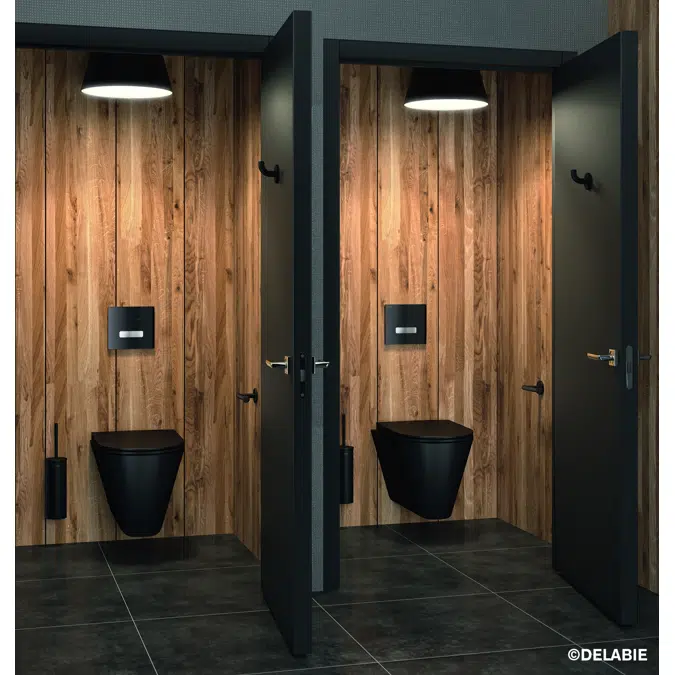 4051BK Toiletborstelhouder met deksel, muurmodel