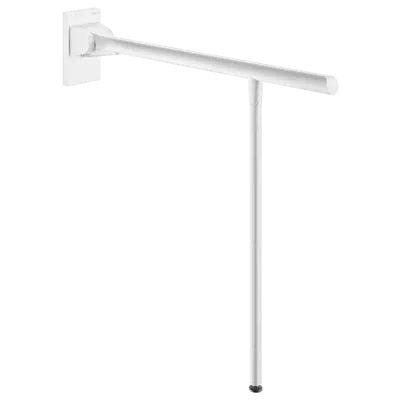 511962W Be-Line drop-down support rail with leg, L. 650mm, white