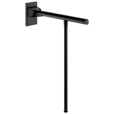 511962BK Be-Line drop-down support rail with leg, L. 650mm, matte black