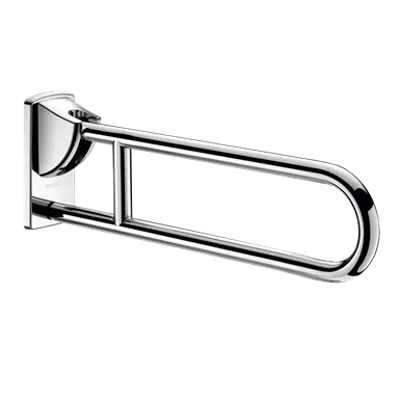 510160P Stainless steel drop-down rail, bright, L. 650mm