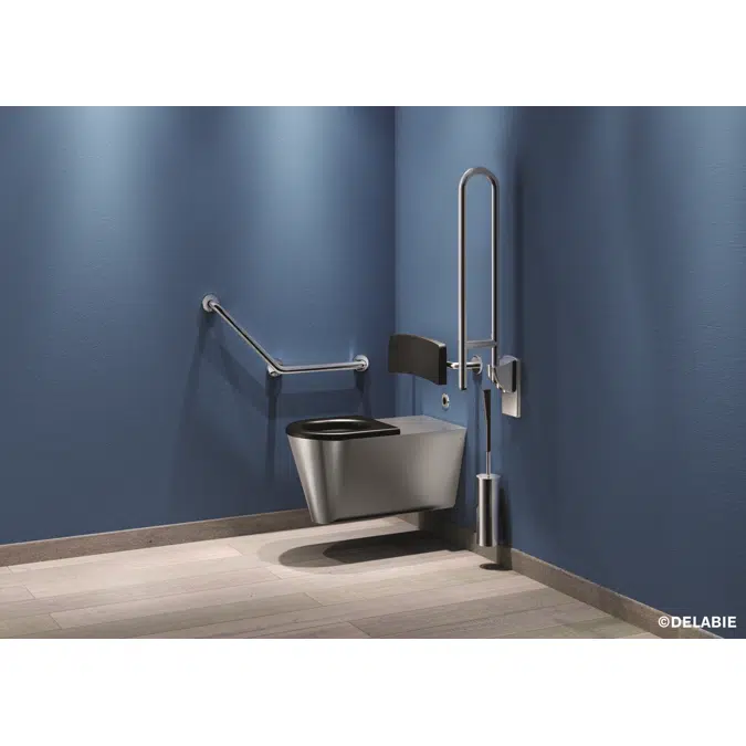 35082S Basic angled grab bar 135°, satin, 400 x 400mm
