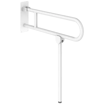 511517W Basic drop-down support rail, white, L. 760 mm, with leg
