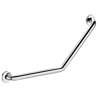 5081P2 Angled stainless steel grab bar 135°, bright, 400 x 400mm