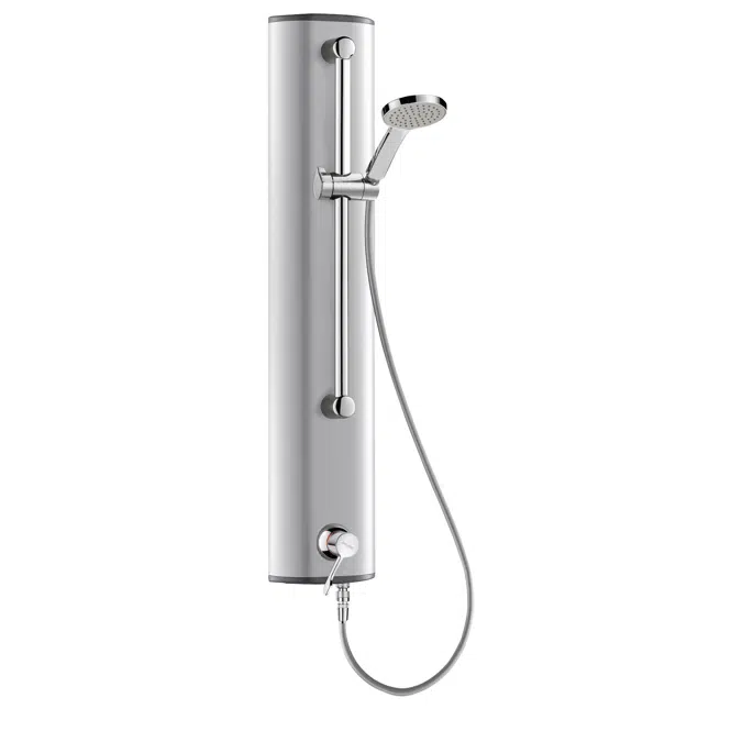 H963615 Aluminium shower panel with SECURITHERM sequential mixer