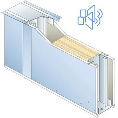 Image pour Cloison Prégymétal D72/48-35 Acoustique - EI30 - 43dB - SINIAT