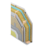 exterior wall on wooden frame - ei60 - option ventilated aquaboard cladding - siniat