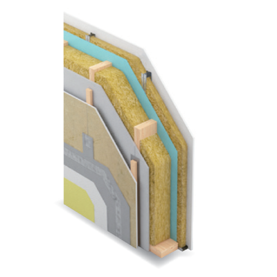 รูปภาพสำหรับ Exterior Wall on Wooden Frame - EI60 - Option Ventilated Aquaboard Cladding - SINIAT