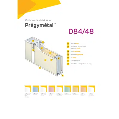 รูปภาพสำหรับ Drywalls PREGYMETAL 84(/48) mm