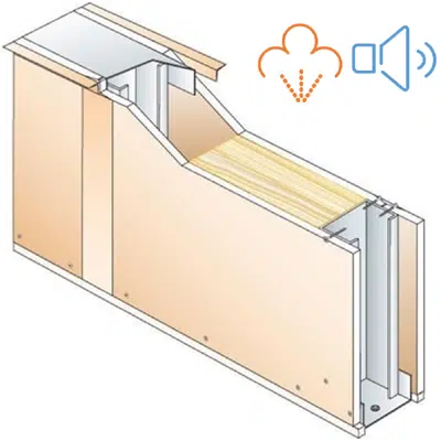 Drywall PREGYWAB D72mm - Moisture/Mold-Resistant - EI30 - 41dB - SINIAT图像
