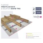 fireproof and acoustic ceiling - siniat prégymétal with bio-sourced insulation biofib