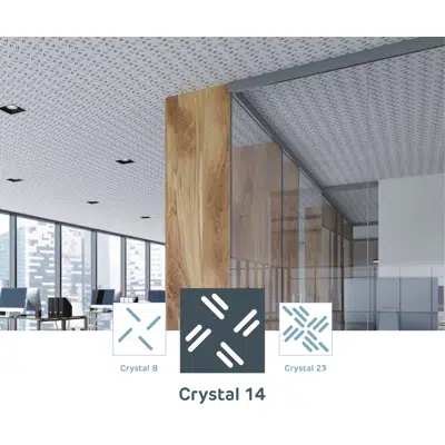 billede til Acoustic & Esthetic PRÉGYMÉTAL Ceiling - CREATEX CRYSTAL- Siniat