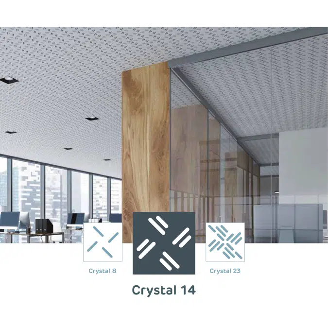 Plafond PRÉGYMÉTAL Acoustique & esthétique - CREATEX CRYSTAL - SINIAT